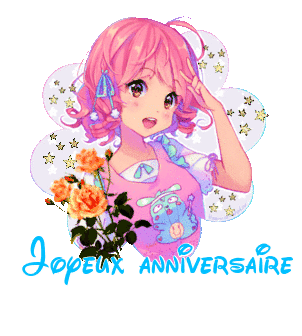 Gif animé joyeux anniversaire mangas